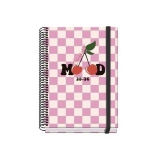 dohe agenda escolar 2025 2026 tamano a5 tapa carton forrado dia pagina prime cherry dohe 52042