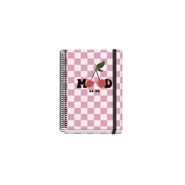 dohe agenda escolar 2025 2026 tamano a5 tapa carton forrado dia pagina prime cherry dohe 52042