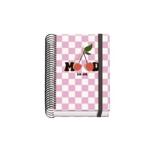 dohe agenda escolar 2025 2026 tamano a6 tapa carton forrado dia pagina prime cherry dohe 52048
