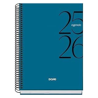 dohe agenda escolar 2025 2026 tamano a5 tapa carton forrado semana vista modelo system basic azul do