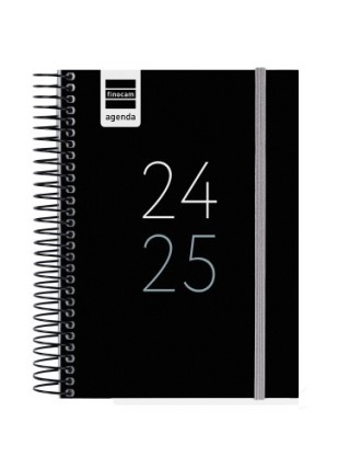 dohe agenda escolar 2025 2026 tamano a5 tapa carton forrado semana vista modelo system basic negro d