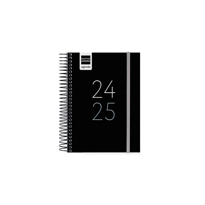 dohe agenda escolar 2025 2026 tamano a5 tapa carton forrado semana vista modelo system basic negro d