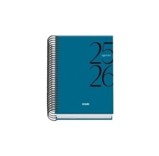 dohe agenda escolar 2025 2026 tamano a6 tapa carton forrado dia pagina modelo system basic azul dohe