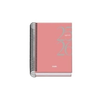 dohe agenda escolar 2025 2026 tamano a6 tapa carton forrado dia pagina modelo system basic rosa dohe