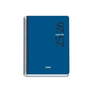 dohe agenda escolar 2025 2026 tamano a5 tapa polipropileno semana vista modelo esencial basic azul d