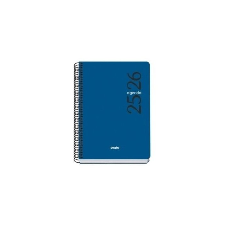 dohe agenda escolar 2025 2026 tamano a5 tapa polipropileno semana vista modelo esencial basic azul d