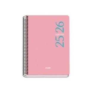 dohe agenda escolar 2025 2026 tamano a5 tapa polipropileno semana vista modelo esencial basic rosa d