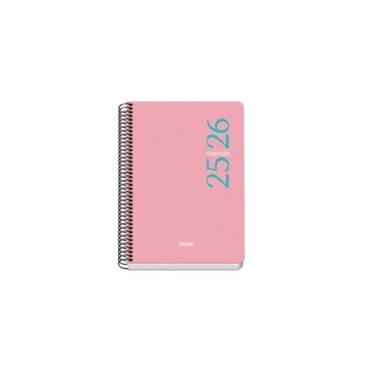 dohe agenda escolar 2025 2026 tamano a5 tapa polipropileno semana vista modelo esencial basic rosa d