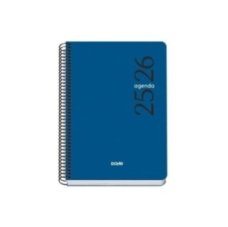 dohe agenda escolar 2025 2026 tamano a5 tapa polipropileno dia pagina modelo esencial basic azul doh