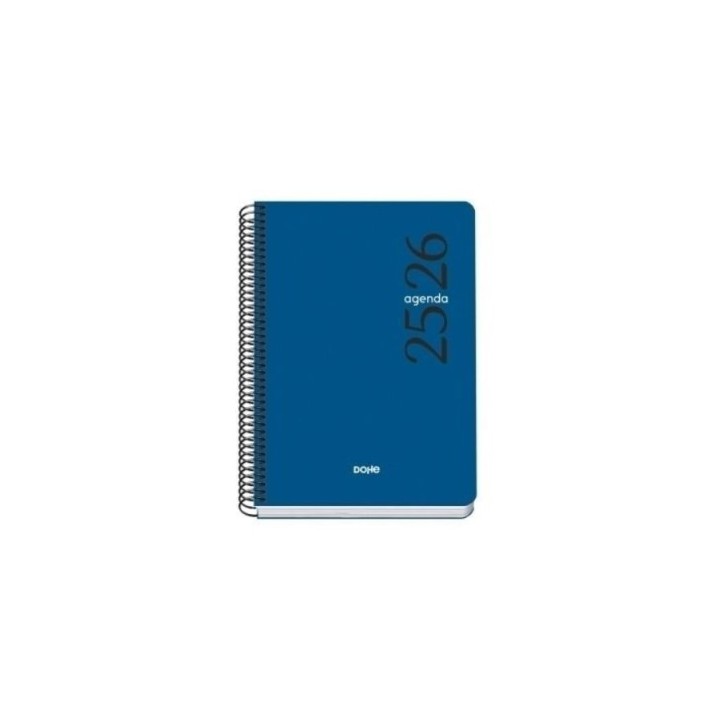 dohe agenda escolar 2025 2026 tamano a5 tapa polipropileno dia pagina modelo esencial basic azul doh