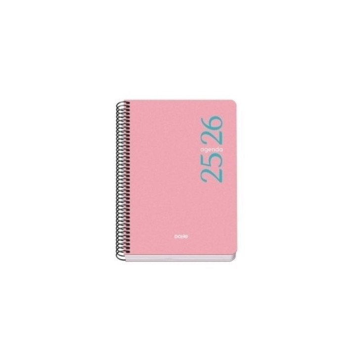 dohe agenda escolar 2025 2026 tamano a5 tapa polipropileno dia pagina modelo esencial basic rosa doh