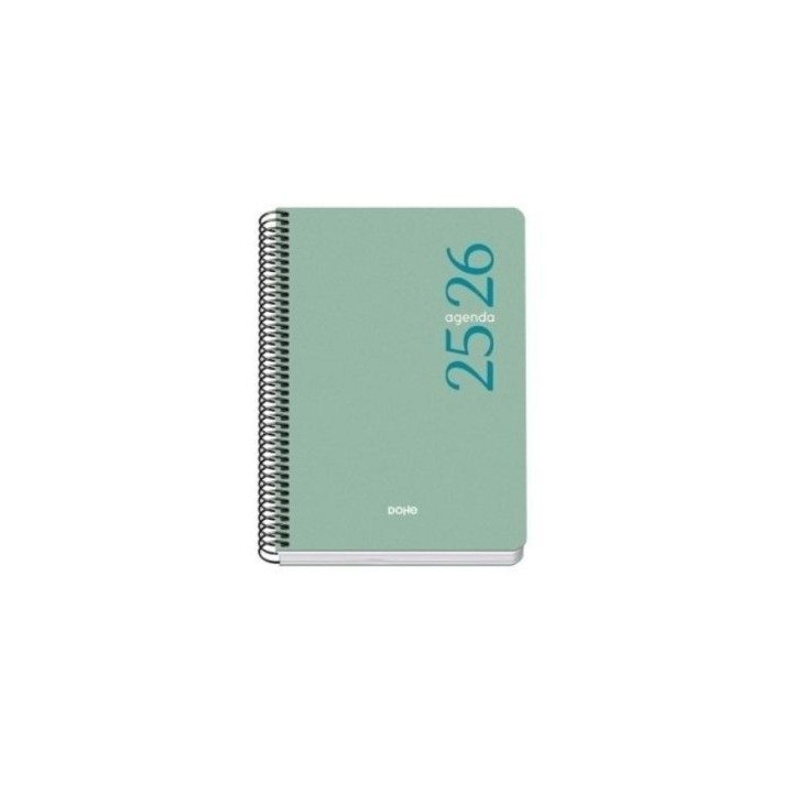 dohe agenda escolar 2025 2026 tamano a5 tapa polipropileno dia pagina modelo esencial basic verde do