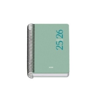 dohe agenda escolar 2025 2026 tamano a6 tapa carton forrado dia pagina modelo esencial basic verde d