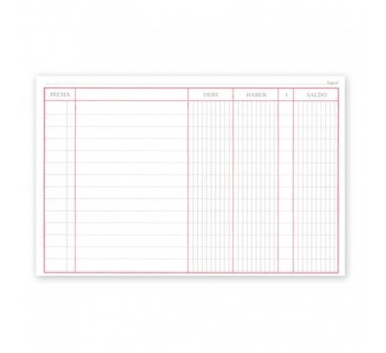 ingraf libro 1/4 apaisado cuentas corrientes numerado 100 hojas  64069/a  ingraf 350207