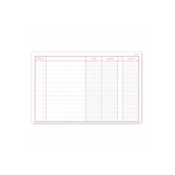 ingraf libro 1/4 apaisado cuentas corrientes numerado 100 hojas  64069/a  ingraf 350207