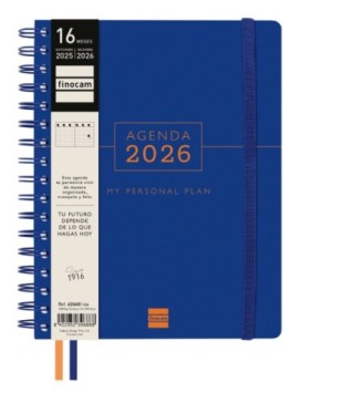 finocam agenda 16 meses septiembre 2025 diciembre 2026 tempus 4o 155x212 semana vista vertical azul+