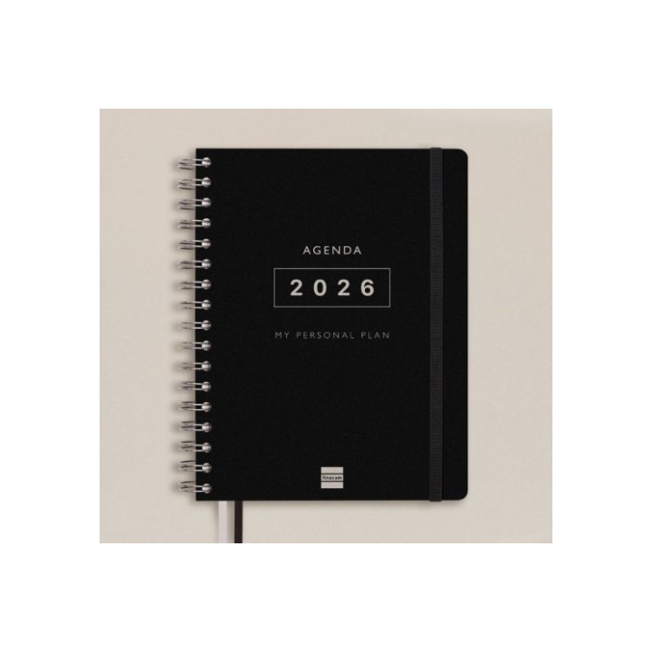 finocam agenda 16 meses septiembre 2025 diciembre 2026 tempus 4o 155x212 semana vista vertical negro