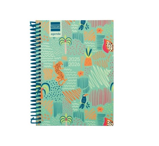 finocam agenda escolar 2025 2026 diva 8o 120x164 semana vista horizontal selva+ finocam 536100626