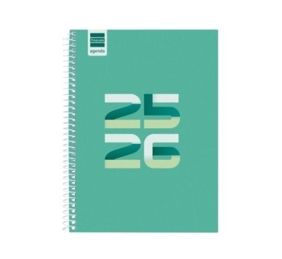 finocam agenda escolar 2025 2026 cool 4o 155x212 semana vista horizontal verde+ finocam 645040926