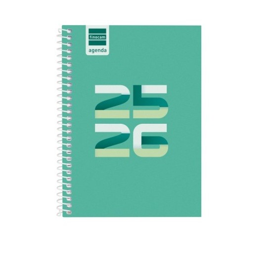 finocam agenda escolar 2025 2026 cool 8o 120x164 semana vista horizontal verde+ finocam 645000926