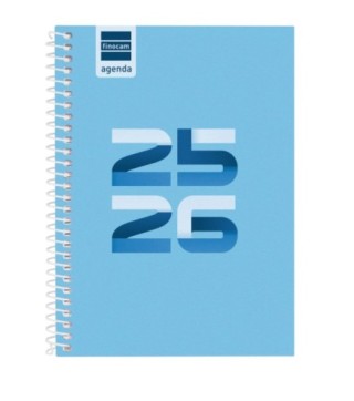finocam agenda escolar 2025 2026 cool 8o 120x164 semana vista horizontal azul+ finocam 645000126
