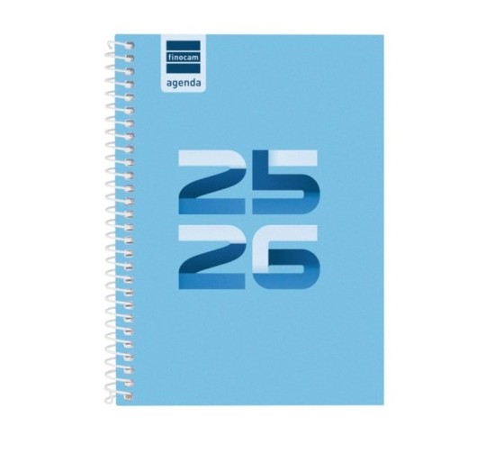 finocam agenda escolar 2025 2026 cool 8o 120x164 semana vista horizontal azul+ finocam 645000126