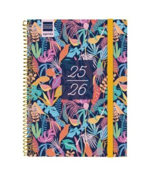 finocam agenda escolar 2025 2026 secundaria 4o 155x212 semana vista horizontal tropical+ finocam 634