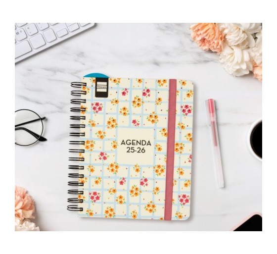 finocam agenda docente 2025 2026 magistral design 4o 155x212 semana vista horizontal flowers+ finoca