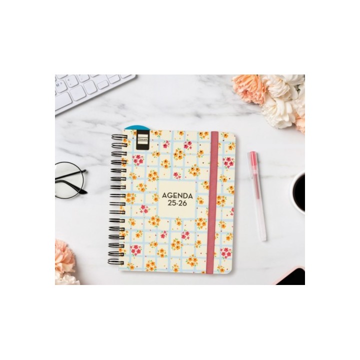 finocam agenda docente 2025 2026 magistral design 4o 155x212 semana vista horizontal flowers+ finoca
