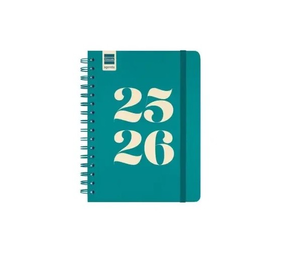 finocam agenda escolar 2025 2026 curso cosmo 4o 155x212  semana vista horizontal aqua+ finocam 53705