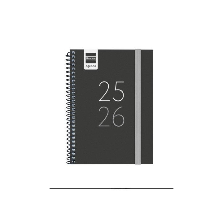 finocam agenda escolar 2025 2026 secundaria 8o 120x164 semana vista horizontal negro+ finocam 634224