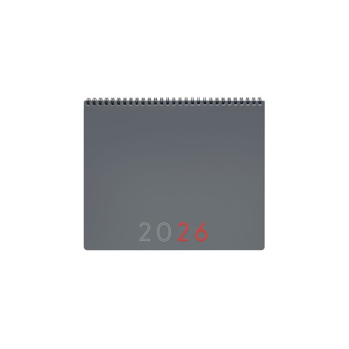 finocam planificador 2026 mes vertical+notas 250x200mm gris internacional finocam 625505026