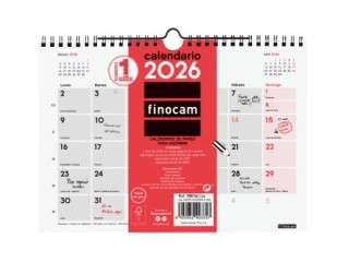 finocam calendario 2026 neutro pared escribir s 210x150mm finocam 780160026