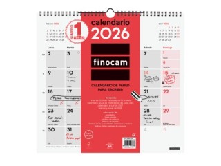 finocam calendario 2026 neutro pared escribir l 340x320mm finocam 780070026
