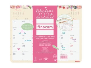 finocam calendario 2026 pared iman trendy design escribir 250x200mm finocam 787510126