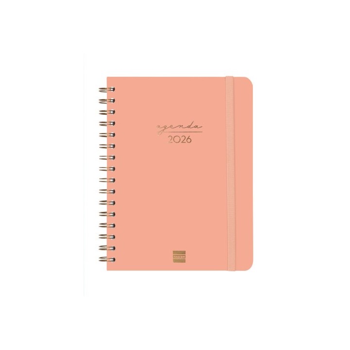 finocam agenda 2026 trendy alma e10 155x212mm semana vista horizontal coral finocam 762020526
