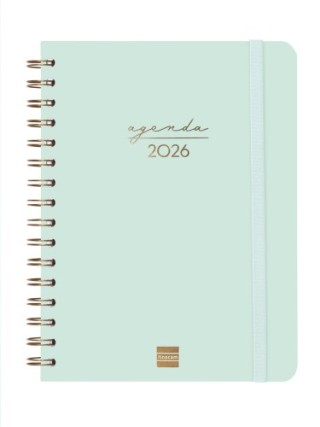 finocam agenda 2026 trendy alma e10 155x212mm semana vista horizontal menta finocam 762020326