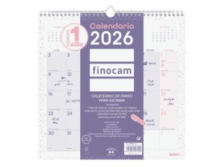finocam calendario 2026 pared trendy chic escribir 300x300mm morado finocam 787002726