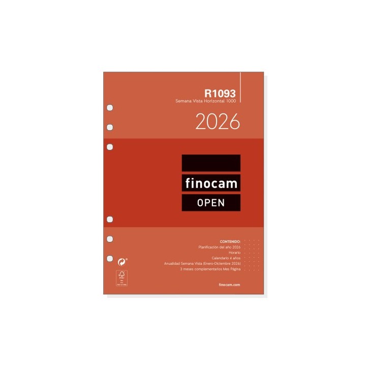 finocam calendario 2026 neutro pared escribir grafik a3 297x420mm finocam 787240126