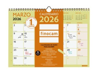 finocam calendario 2026 neutro pared escribir grafik a4 210x297mm finocam 787220126