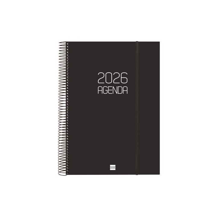 finocam agenda 2026 basic opaque e40 210x297mm dia pagina negro finocam 742926026