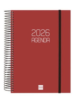 finocam agenda 2026 basic opaque e10 155x212mm dia pagina burdeos finocam 742917426