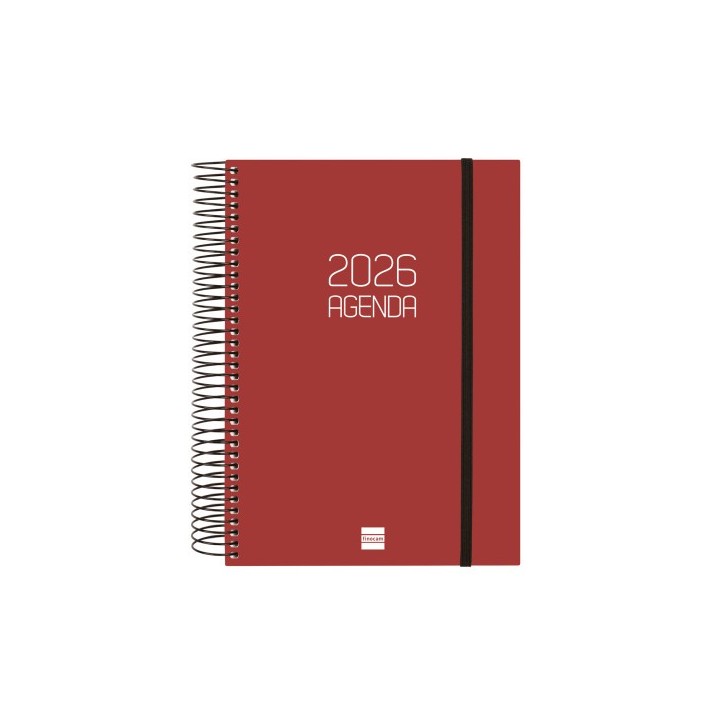 finocam agenda 2026 basic opaque e10 155x212mm dia pagina burdeos finocam 742917426