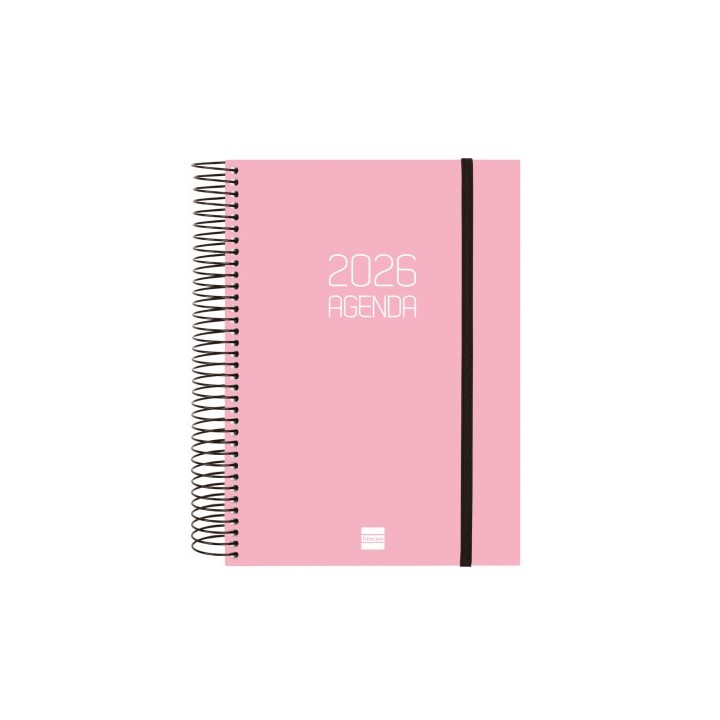 finocam agenda 2026 basic opaque e10 155x212mm dia pagina rosa finocam 742914526