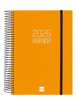 finocam agenda 2026 basic opaque e10 155x212mm dia pagina naranja finocam 742912926