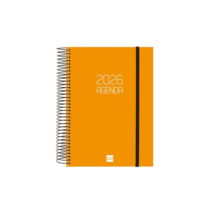 finocam agenda 2026 basic opaque e10 155x212mm dia pagina naranja finocam 742912926