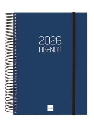 finocam agenda 2026 basic opaque e10 155x212mm dia pagina azul finocam 742911026