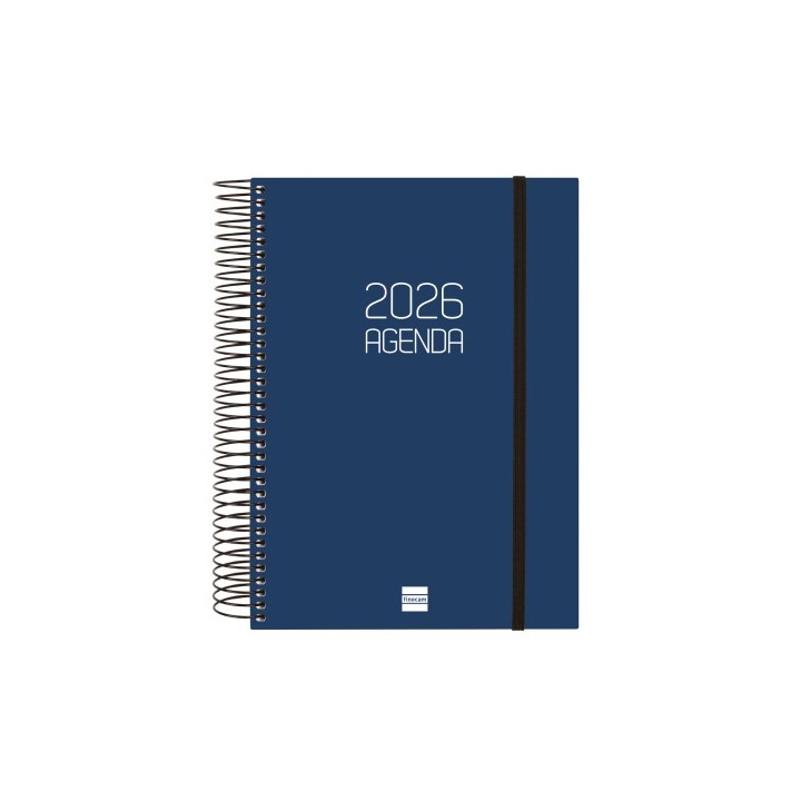 finocam agenda 2026 basic opaque e10 155x212mm dia pagina azul finocam 742911026