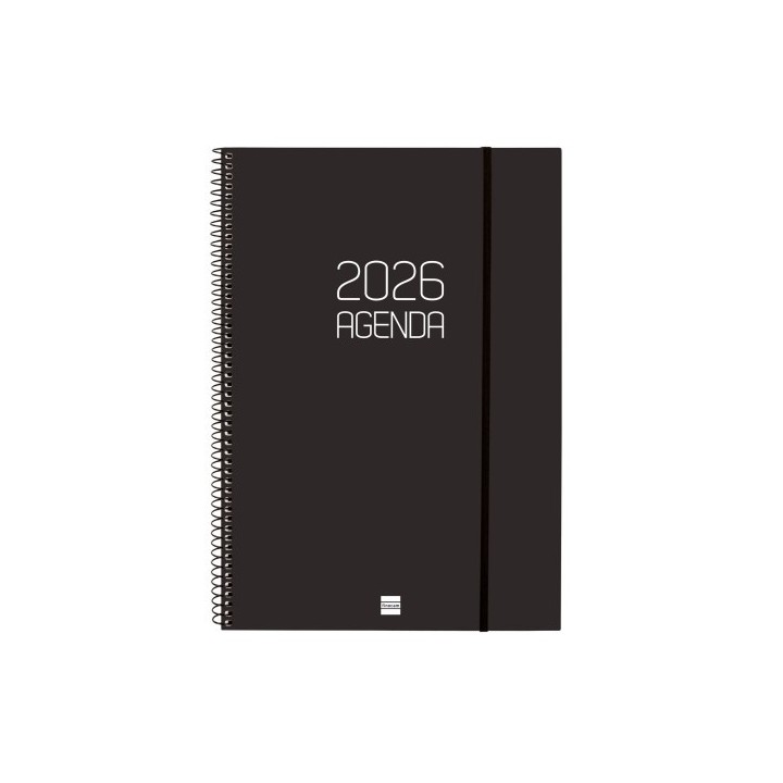 finocam agenda 2026 basic opaque e40 210x297mm semana vista horizontal negro finocam 742786026