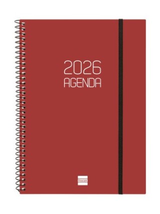 finocam agenda 2026 basic opaque e10 155x212mm semana vista horizontal burdeos finocam 742767426